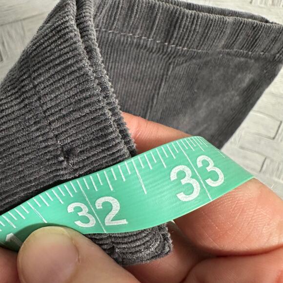 Talbots women’s corduroy pants dark gray straight leg dark academia fall - Picture 7 of 10
